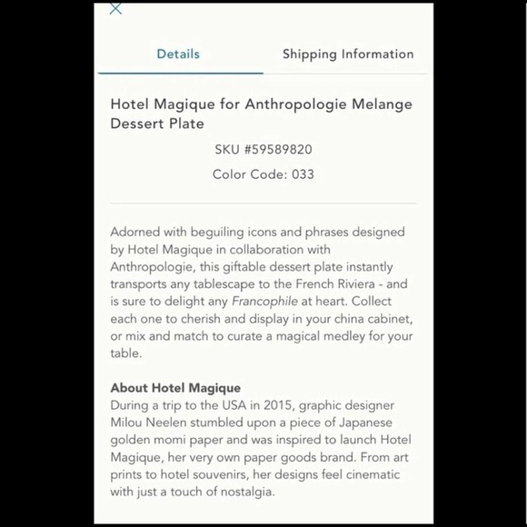 ANTHROPOLOGIE Hotel Magique Heart Dessert Plate Green with Black Heart NEW - Picture 8 of 9